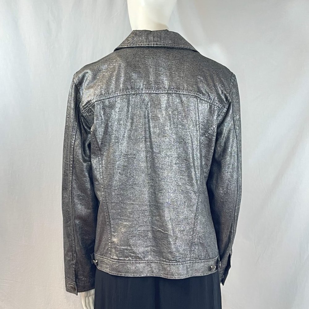 Dark Silver Metallic Jacket | Chico's - Picture 4 of 7